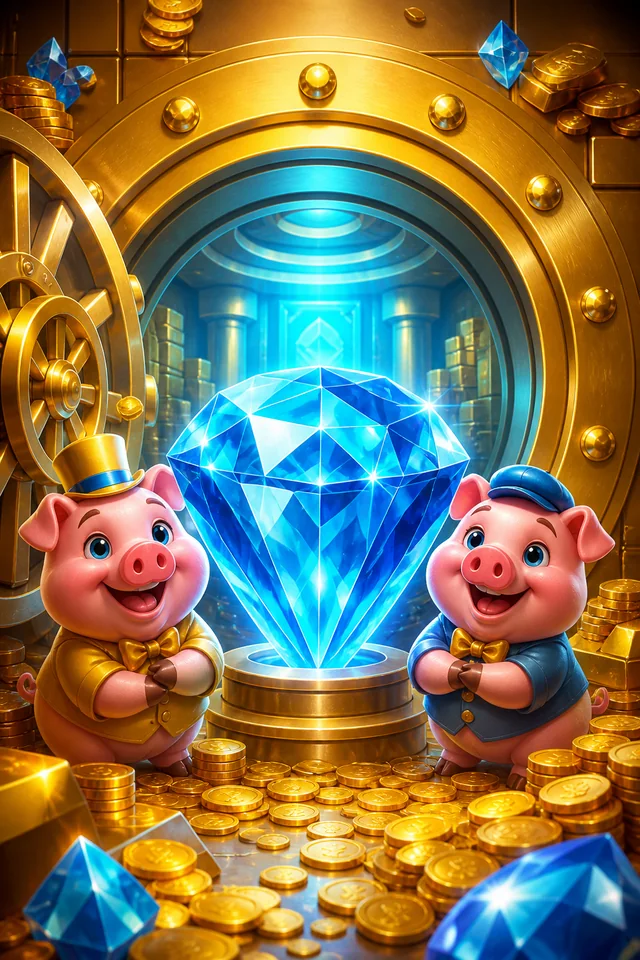 Originales Spielmotiv für Piggy Crystal Vault